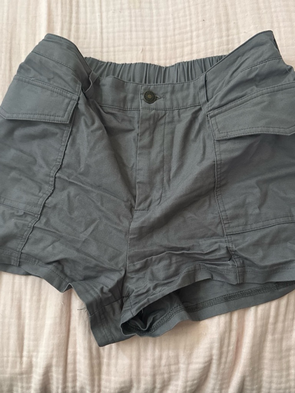SHEIN Slate Gray Elastic Waist Shorts